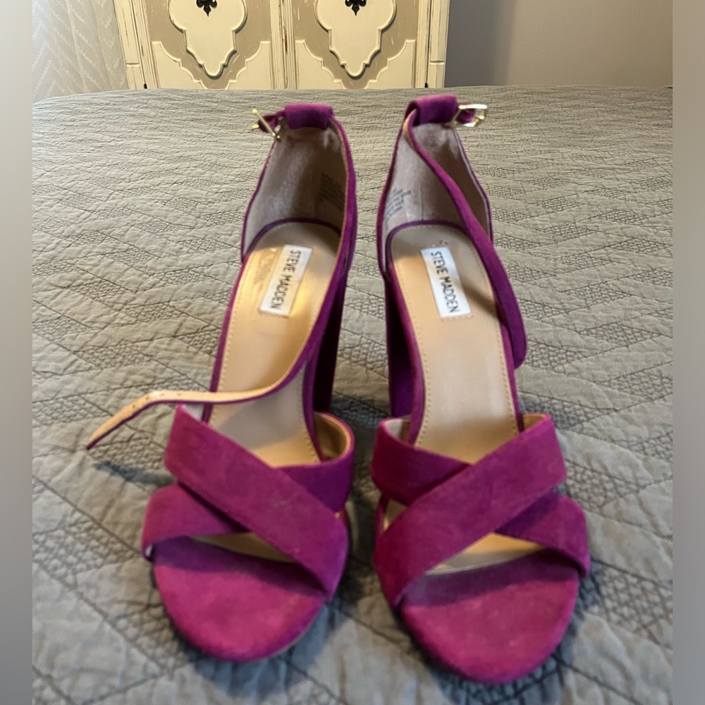 Steve Madden Fuchsia Block Heels - image 1